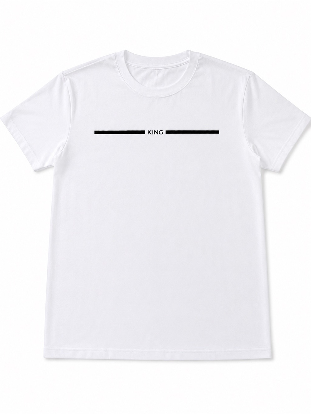 Minimalist White Graphic Short Sleeve Tee